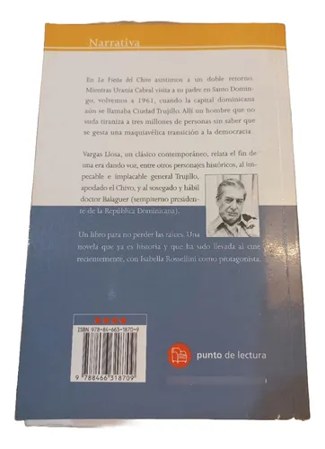 La Fiesta Del Chivo Mario Vargas Llosa Ed Punto De Lectura (Usado)