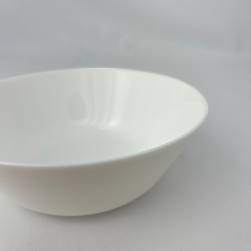 Bowl Tigela Cumbuca Vidro Opalino Branco 550ml Mesa 6 Peças