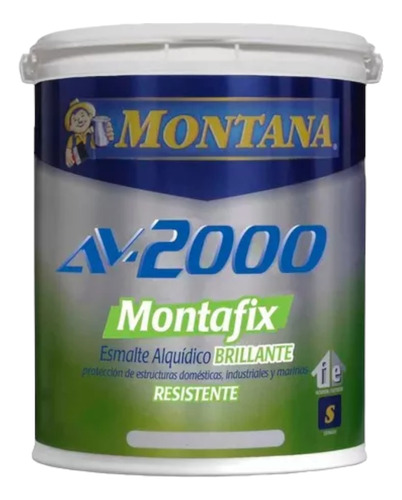 Pintura Esmalte Brillante Av-2000 Montafix Negro (cuartico) 