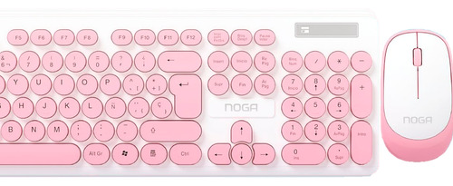 Combo Inalámbrico Teclado Mouse Usb 2.0 Noga S5800 Mouse Rosa Teclado Rosa
