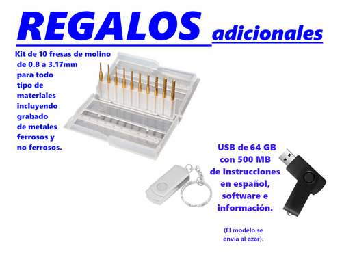 Profe Garcia, Kit Cnc 6kg-cm, 60cm, 120w, 14 Fresas, Arduino (Usado)