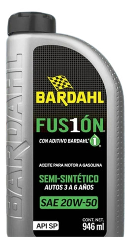 Aceite Semi-sintetico 20w50 con aditivo B1 946ml Bardahl