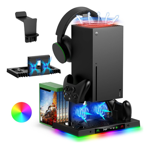 Enfriator Charger Base With Rgb Light For Xbox Series X