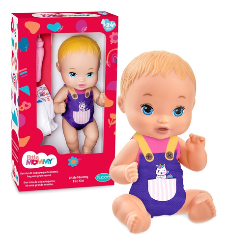 Little Mommy Faz Xixi Boneca Loira Acessórios Mattel - Pupee