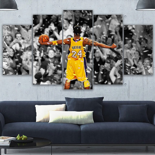 5 Cuadros Decorativos Kobe Bryant Diseño Artístico 150x84cm 