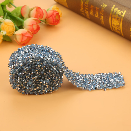 Rollo De Malla, 1 Yarda, 30 Mm, Cinta De Diamantes De Imitac