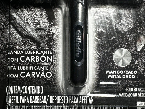 Máquina De Afeitar Gillette Mach3 Carbono Con Carbón Activad
