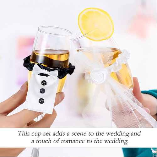 Juego De 8 Copas De Vino For Bodas, 4 Unidades, Decoración