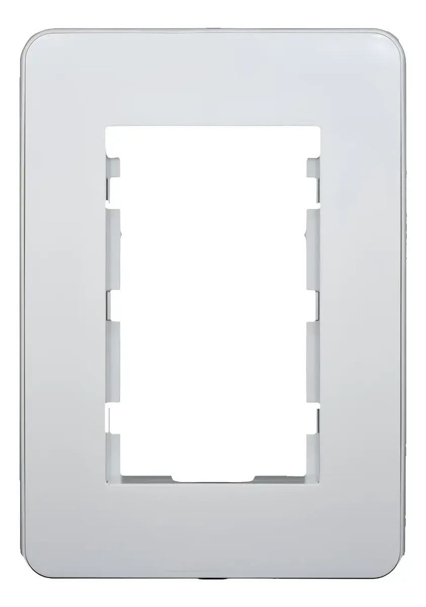 Tapa Bastidor Mito Jeluz 3 Modulos 10x5 Blanco Negro X10 Color Marco Blanco