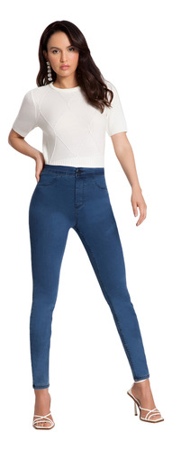 Calça Jeans Fit For Me Sem Zíper Cinturamédia Lunender 47738