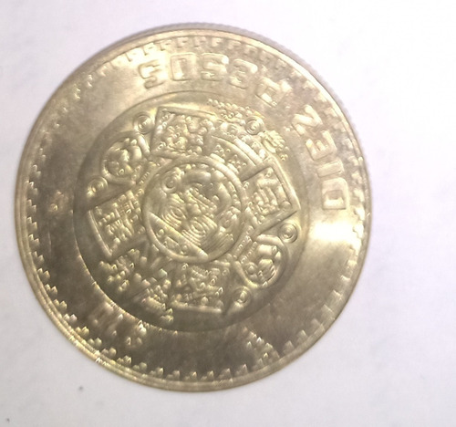 Moneda De 10 Pesos 2021 Con El Centro Amarillo