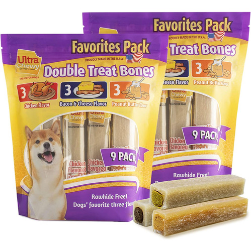 Double Treat Bones, Dog Treats, Made In The Usa, Healthy Tre