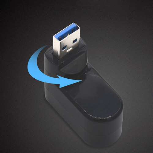 // Adaptador Usb 3 En 1 Con Doble Puerto Usb 3.0 Y Salida