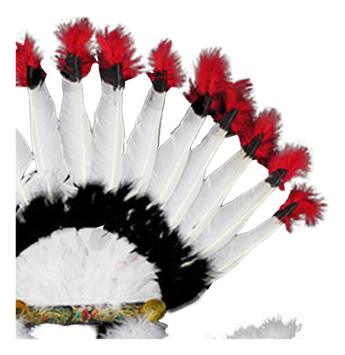 Tocado De Plumas Sombrero Indio Para Disfraz De Carnaval