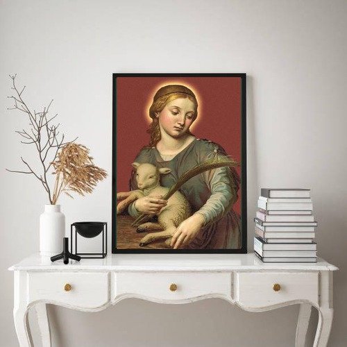 Quadro Decorativo Santa Inês 45x34cm