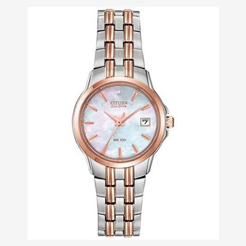 Reloj Dama Citizen Ew1546-58d Ecodrive Con Un Diamante Real