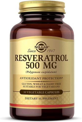 Resveratrol 500 Mg Solgar 30 Capsulas Vegetales