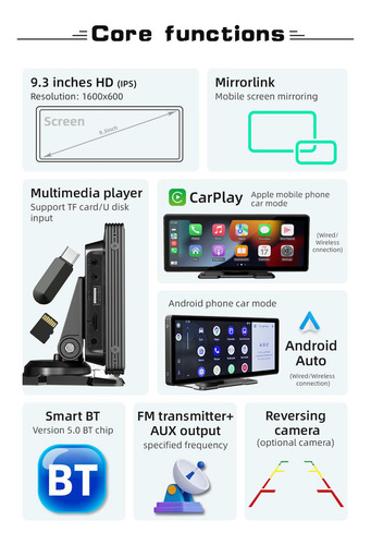 Reproductor Mp5 Para Coche Receptor De Audio Fm Llamada