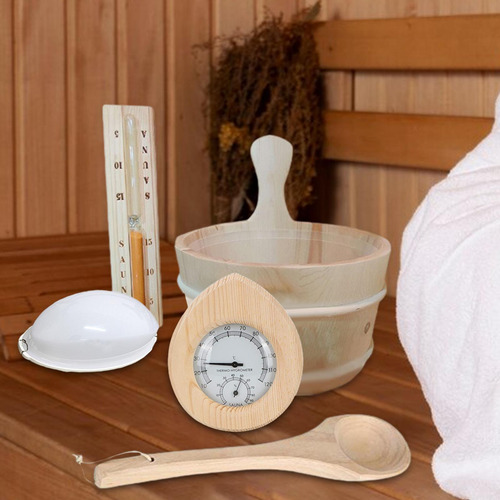Kit De Cubo Y Cucharón De Madera Para Sauna, Juego De
