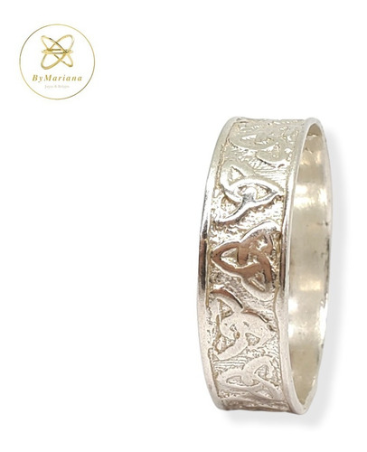 Imagen 1 de 6 de Anillo Plata Simbolo De La Trinidad