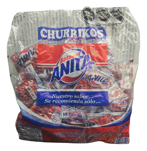Anita Churrikos Churros Con Ajonjoli Chile Y Limon 25 Piezas