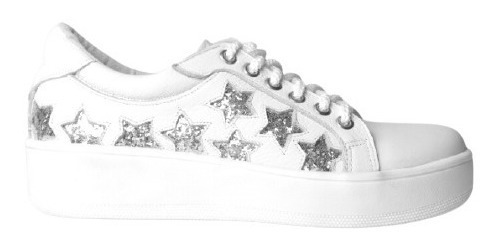 Imagen 1 de 7 de Zapatillas Zapatos De Mujer Cuero Estrellas Orion - Ferraro