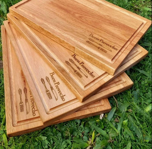 Tabla De Asado Eucalipto.por 10 U. Personalizado Grabado . Lisa Madera
