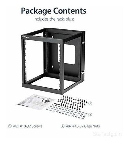 Startech.com Rack De Montaje En Pared De 12u - Con Bisagras