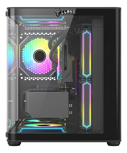 Gabinete Aquario Gamer Vidro Curvo Para Placa Mãe Mini Itx