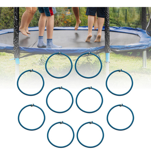 10x Cuerda Elástica De Trampolín Reemplazo Redondo Azul