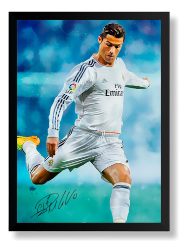 Poster Quadro Cr7 Moldura 33x43 Cm #5