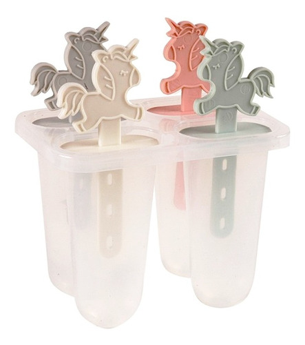 Molde Para Helados Infantil Forma Unicornios Plástico