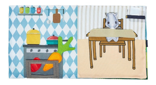 Imagen 7 de 10 de Libros Sensoriales Didácticos De Tela La Casa