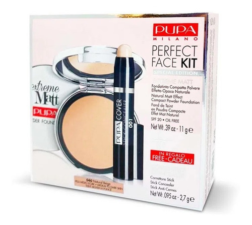 Pupa Extreme Matt Perfect Face Kit Natural Beige+corrector 