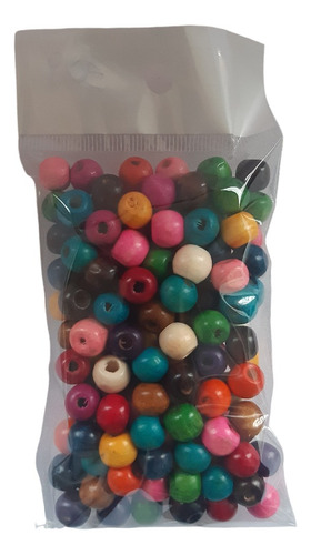 Bolitas Madera Multicolor 8mm X 50g Bijouterie