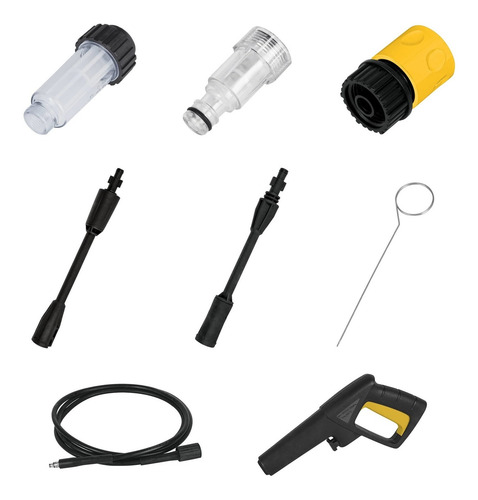 Hidrolavadora eléctrica Pretul HILA-1300P amarilla/negro de 1200W con 1300psi de presión máxima 127V - 60Hz