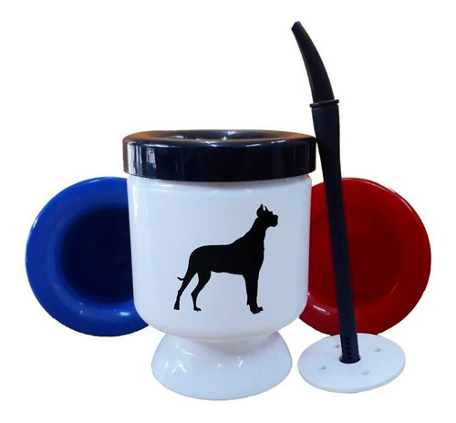 Mate Plastico Gran Danes Silueta Vector Dog