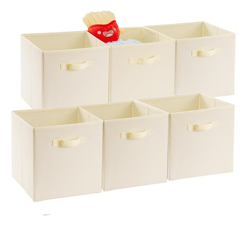 Cubos De Almacenamiento Plegables De Tela 13x13x13