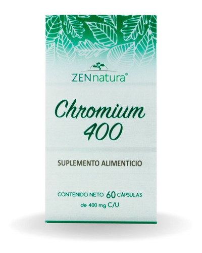Chromium 400 L-carnitina Y Cromo 60 Cápsulas Zen Natura Sabor Sin sabor