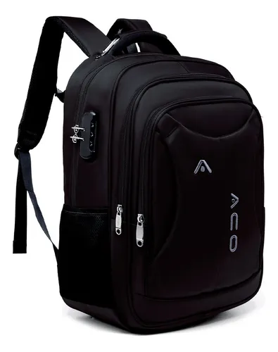 Mochila Notebook Cabo De Aço - Cabo Usb/fone Ouvido Imperm.