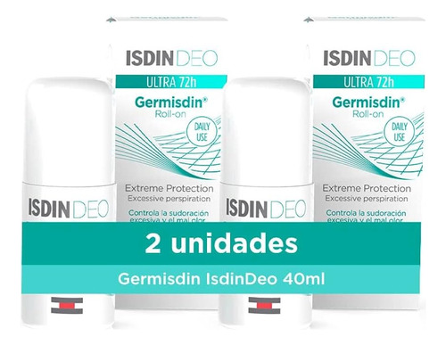 Isdin Desodorante Antitranspirante Germisdin Deo 40ml 2 Pack