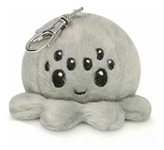 Teeturtle Llavero De Peluche Con Dije De Araña Gris Feliz