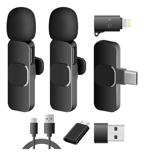 Microfono Inalambrico Para Celular iPhone Android Solapa 2pz
