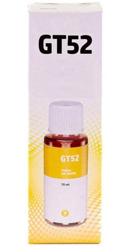 Tinta Impresora Hp Gt52 Color Amarillo Generica De Calidad