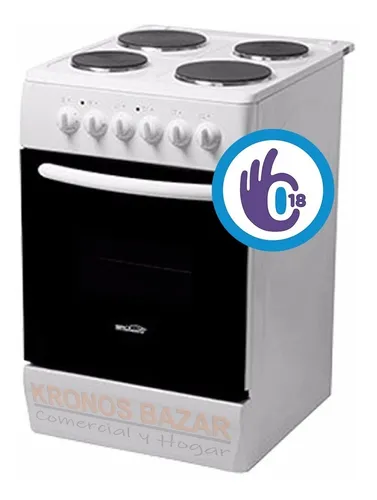 Cocina Electrica 50 Cm 4 Hornallas Y Horno Brolux De Brogas