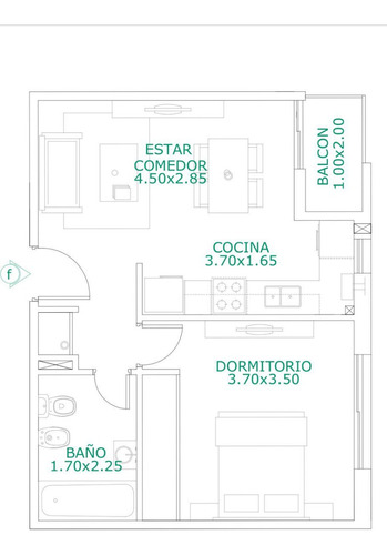 Venta Departamento 2 Ambientes Terminadoa Estrenar Ituzaingo