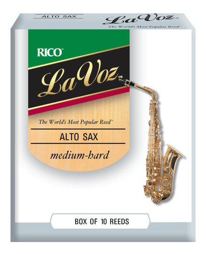 Pack De Cañas Rico La Voz Rjc10mh Saxo Alto Medium Hard X10