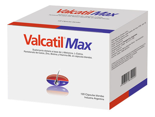 Valcatil Max X 120 Capsulas Blandas Anticaida Aminoacidos