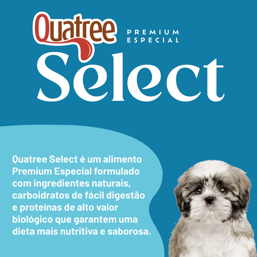 Alimento Cachorro Quatree Select Filhote Sabor Frango e Arroz 1kg