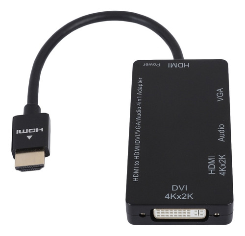 Adaptador Cabledeconn Hdmi A Dvi 4k/vga/hdmi 4k/audio 4 En 1